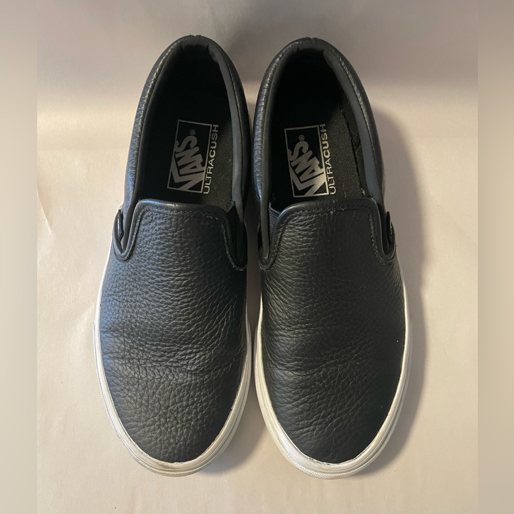 Vans Black Leather Ultra Cush